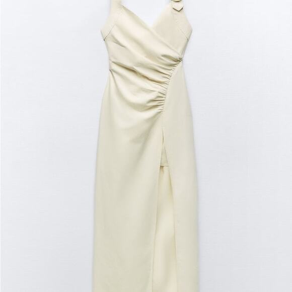 ZARA BLOGGER FAVORITE DRAPED HALTER DRESS - Picture 12 of 16